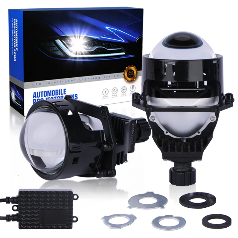 Non-destructive installation car projector 3.0 inch bi led laser headlight Universal H7 HB3 H4 car light modified LED headlight