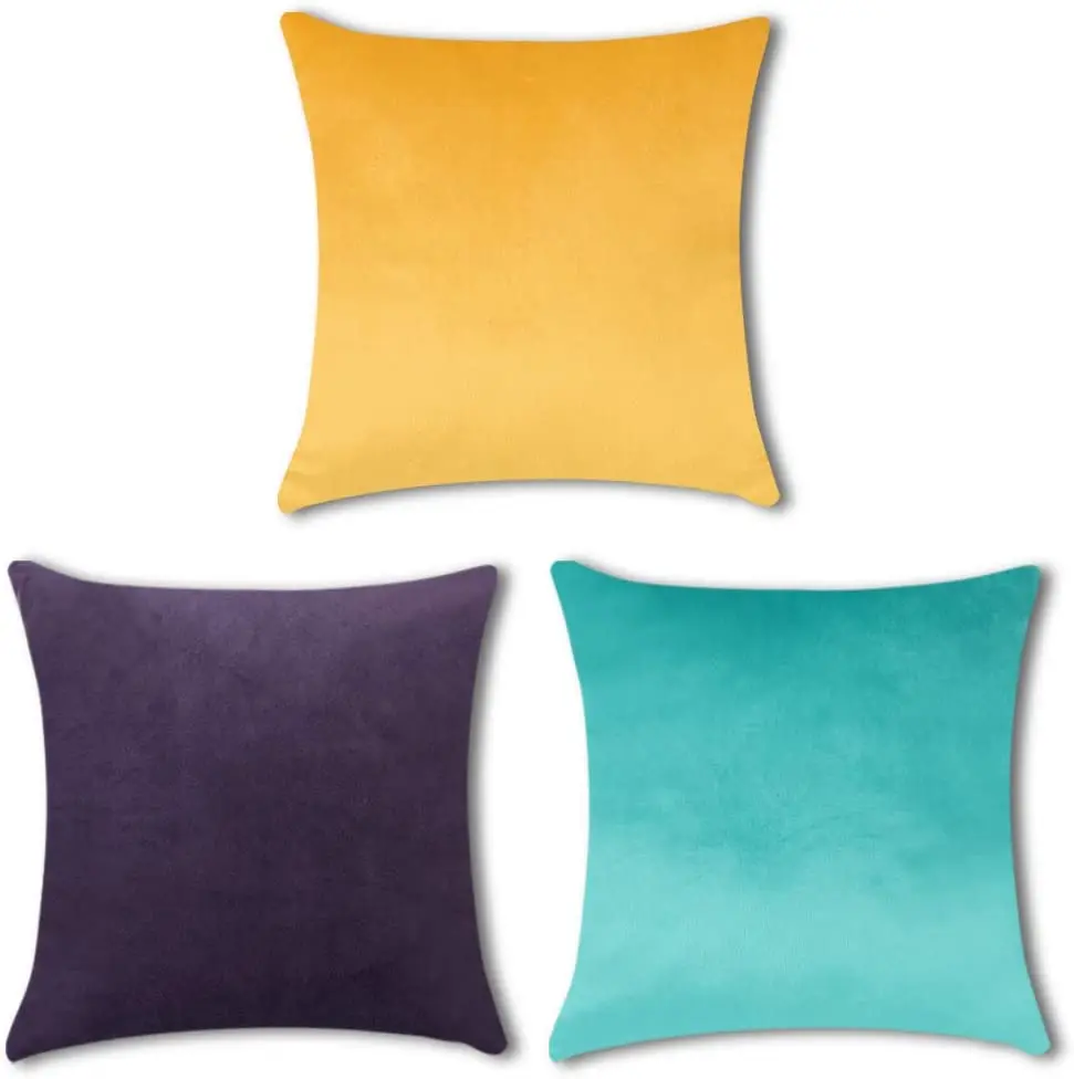 Custom Size Velvet Cushion Throw Square Pillow Case for Sofa Bedroom Couch Car