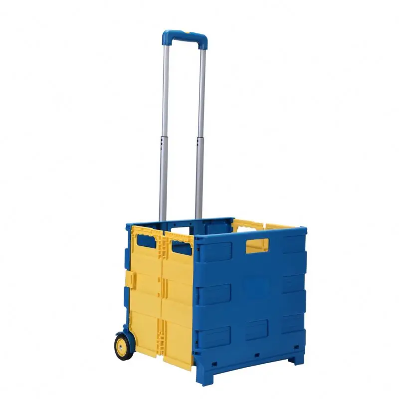 Оптовая продажа, складная продуктовая тележка для супермаркета, тележки, двухколесная складная тележка для покупок