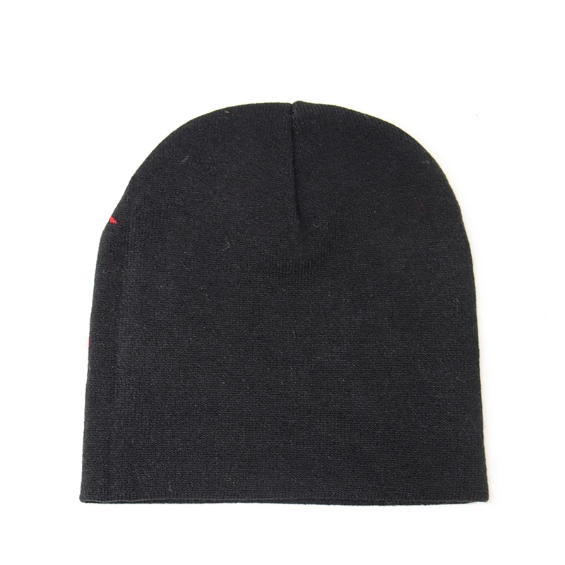 Autumn Winter Knitted Ribbed Men and Women Unisex Beanie Hats custom 3D embroidery