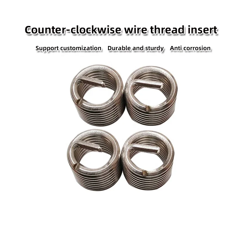 304 Wire Thread Insert Left Hand Thread Inserts M3 Stainless Steel Fasteners Screw Thread