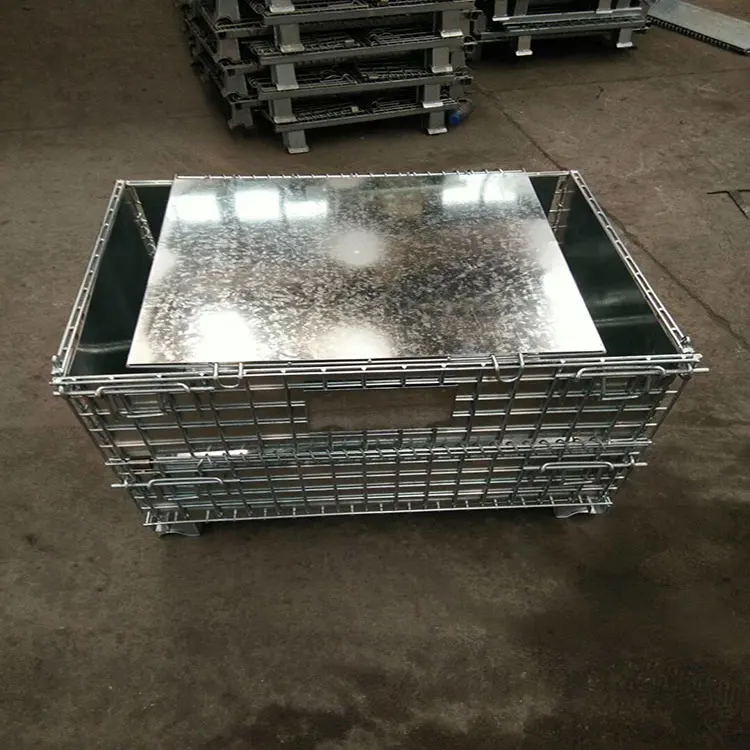 Euro Wire Mesh Storage Pallet Reptile Cage Used Shipping Logistic With Plastic  Bezel