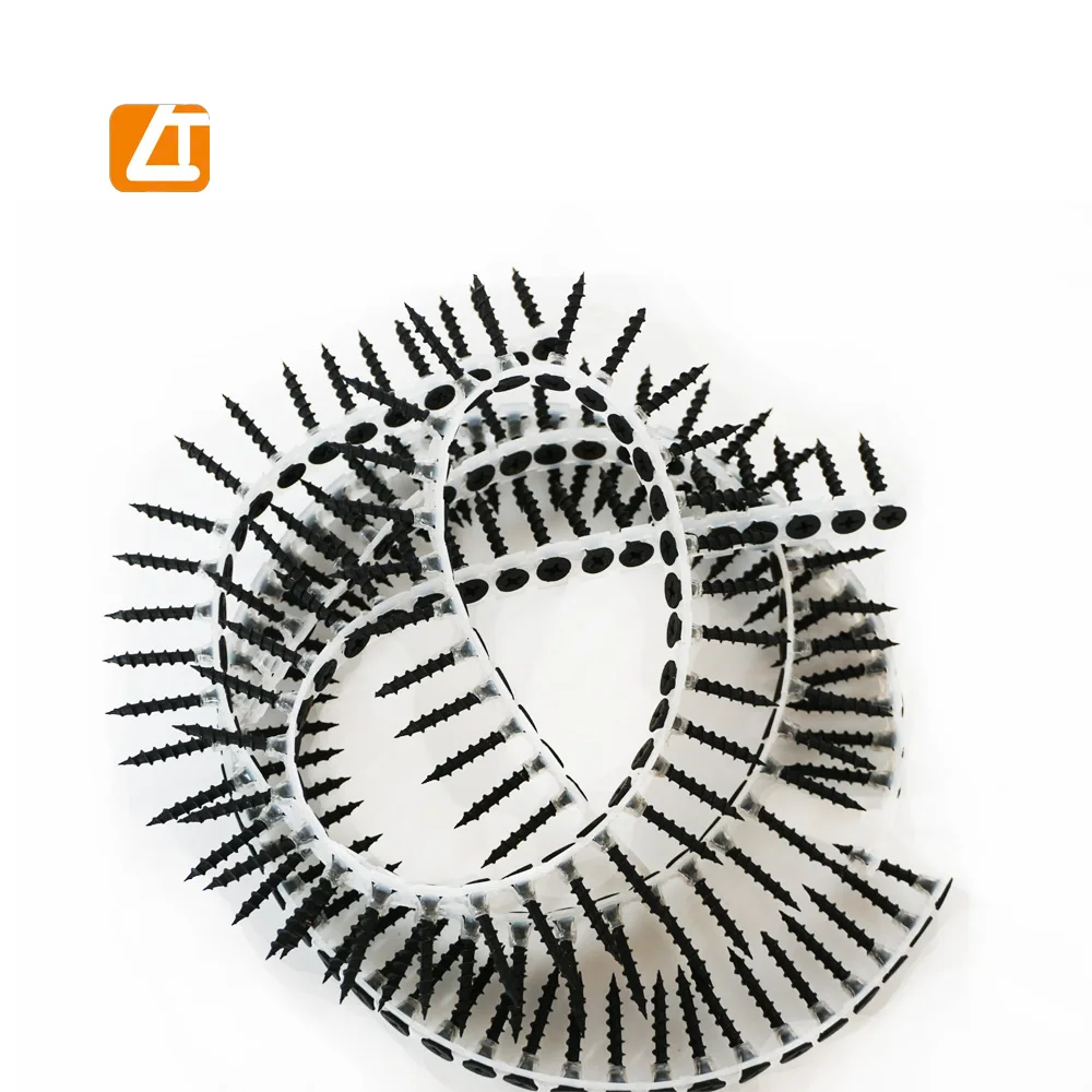 Promotion black phosphated plastic strip self tapping collated drywall screws