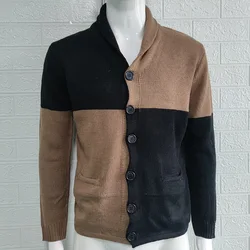 2022 new arrival European and American style Acrylic V-neck loose Men Sweater with buttons 793138