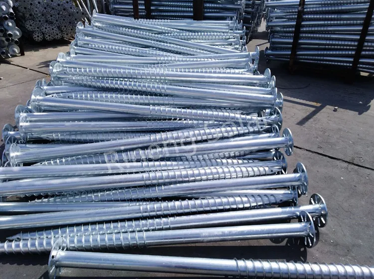 solar ground screw zinc earth anchor screw pile for ground system