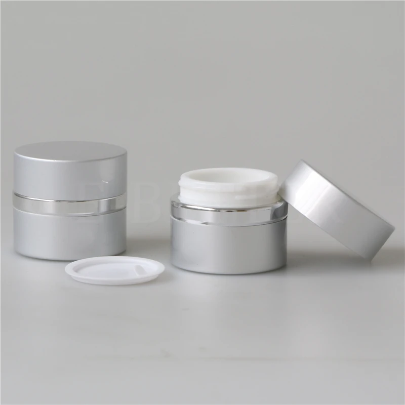 E-better 5ml 15ml 30ml 50ml Luxury  Aluminum Nail Gel Jar cosmetic glass cream jar with foil seal