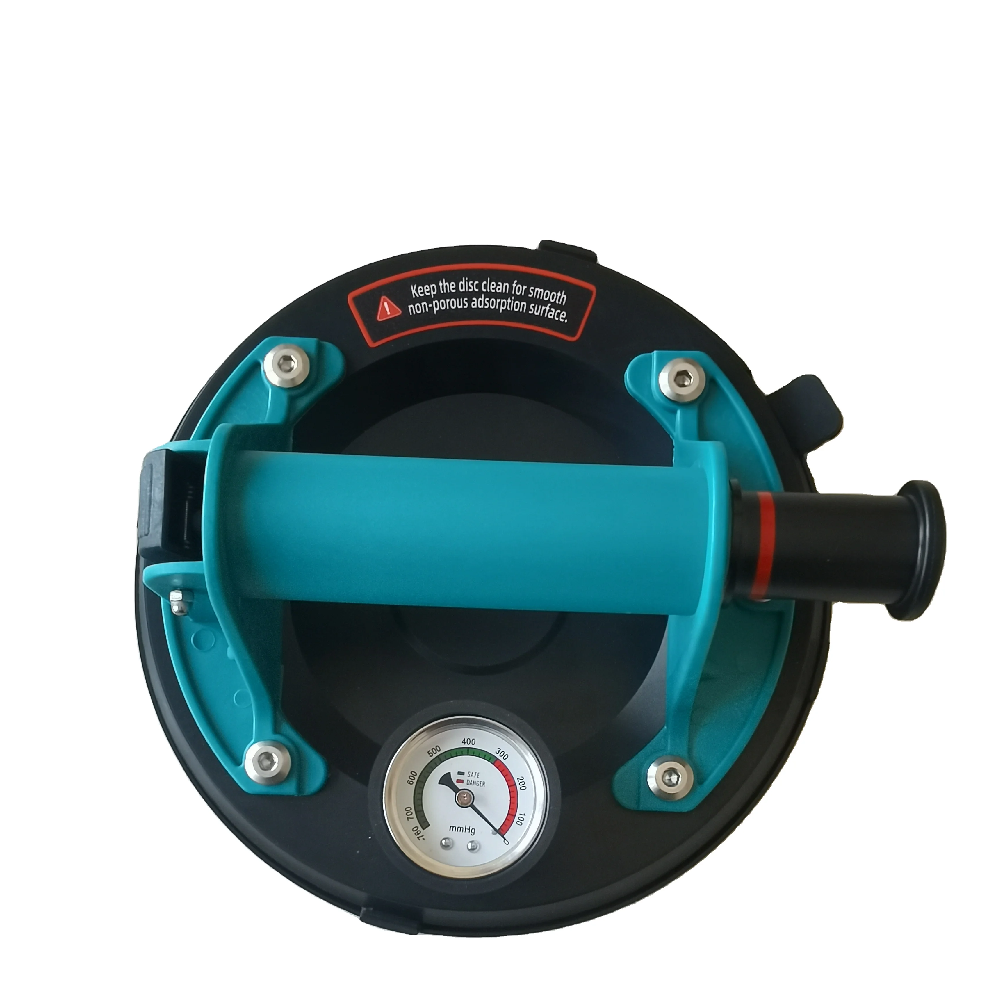 Factory Sales Vacuum Suction Cup Glass Tile Sucker Heavy Duty Hand-Held Tiling Suction Cup With Abs Handle & Pressure Gauge