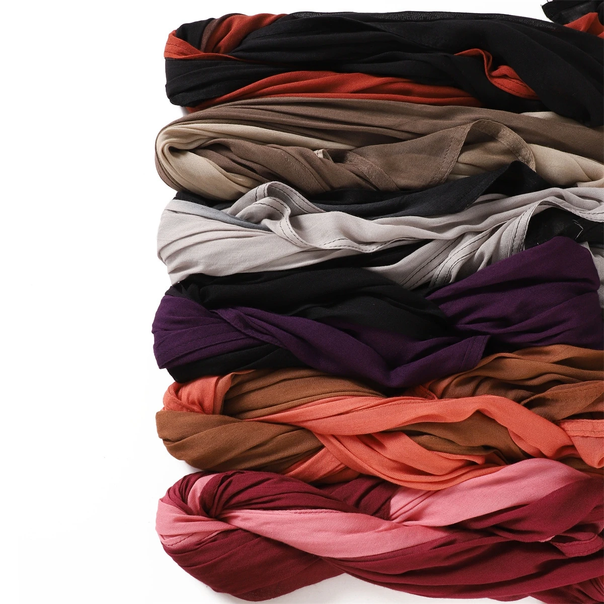 FRC ombre Modal Hijab for Women Muslim Headwear cotton Scarf double stitching hijab Long Islamic Lightweight modal  soft hijab