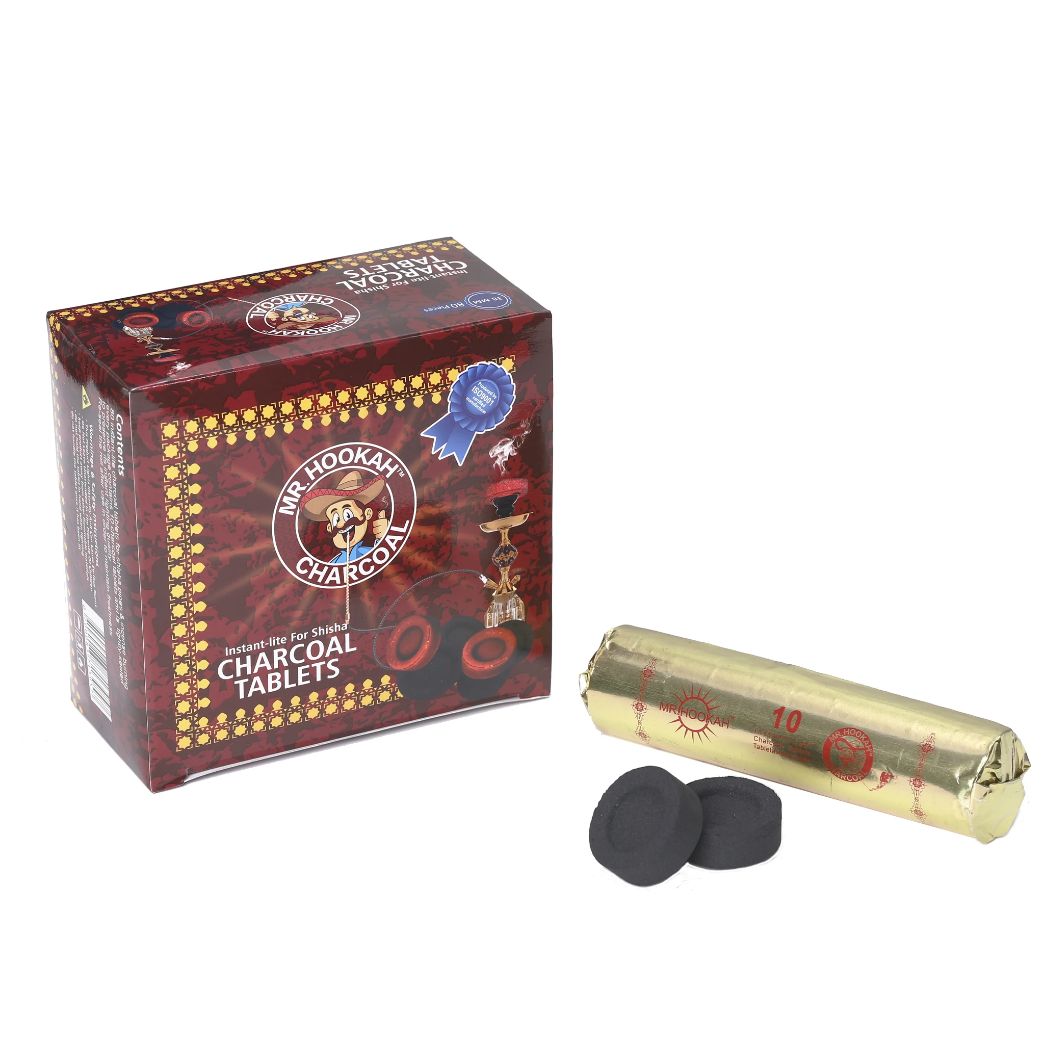 
 38 мм заводской прямой Быстрый Легкий круглый уголь для кальяна  