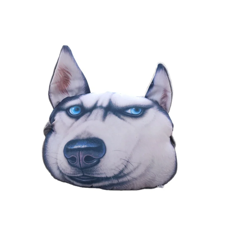 free sample Custom Design 3D Cartoon  plush diy animal shaped pill cat shape Car Pillow Animal Headrest health care pillow