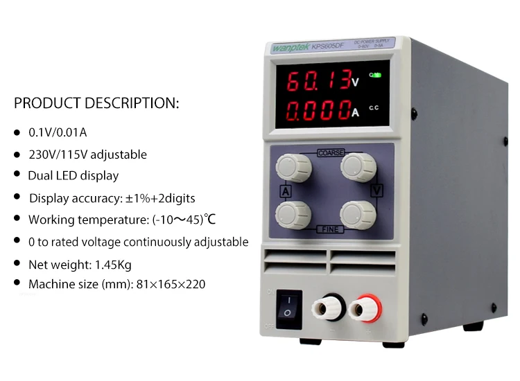 Wanptek KPS305D заводская цена маленький размер коммутация 3 цифровые регулируемые 30 в 5 А переменный источник питания постоянного