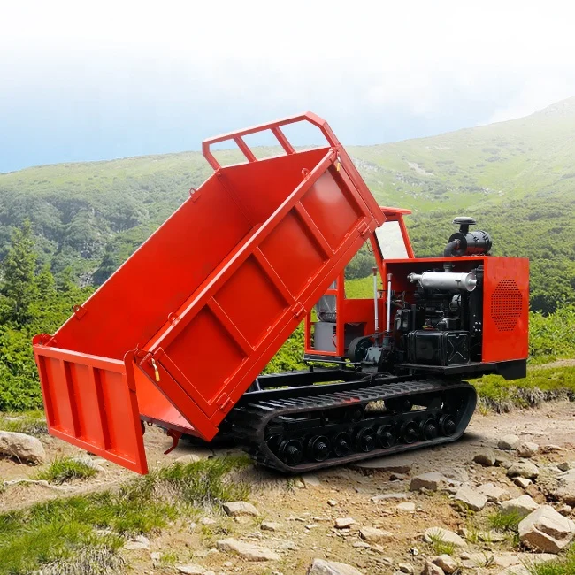 2 ton 4 ton 6 ton Mini Track Dumper Crawler Carriers Dump Tracked Rubber