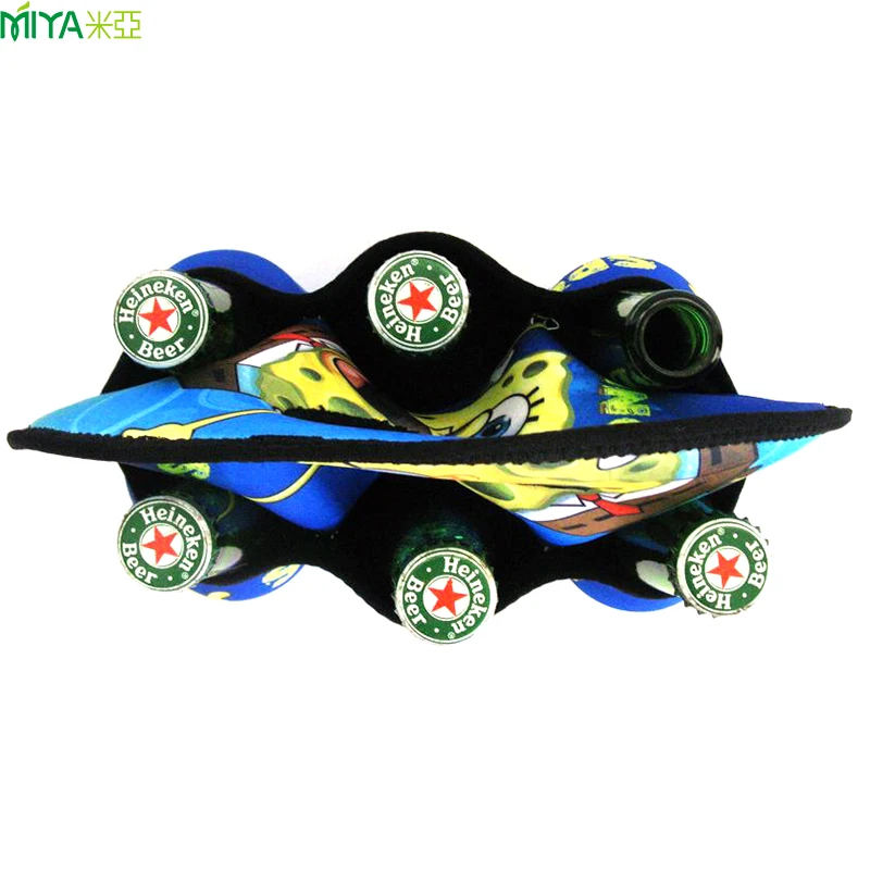 
Hot sale 6 pack carrier neoprene beer bottle holder beverage beer cooler bag 