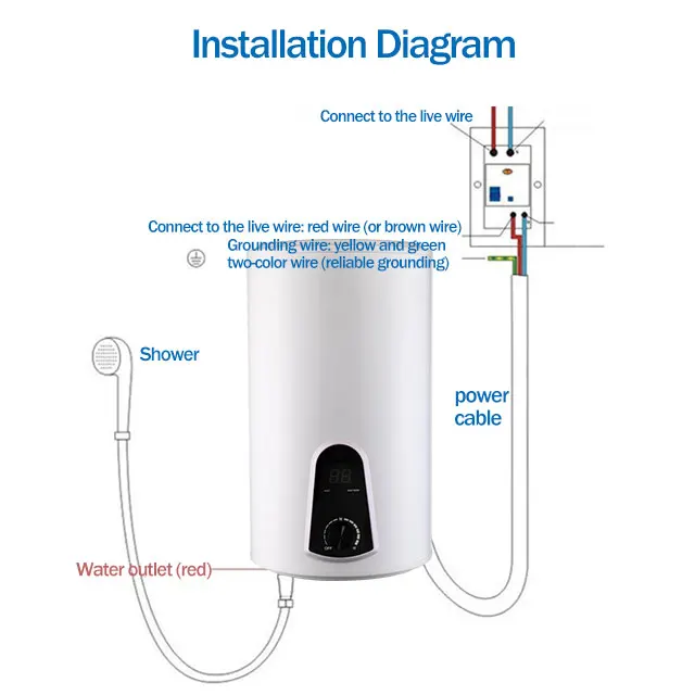 3.5kw remove control hot water heater portable electric tankless water heater