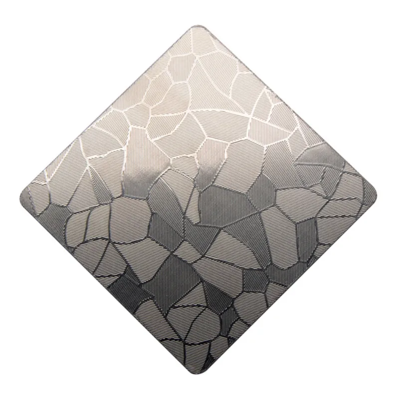 Customize the pattern 1.2mm 3d diamond shape embossed stainless steel sheets pvd plating decorative 4x8 wall panels