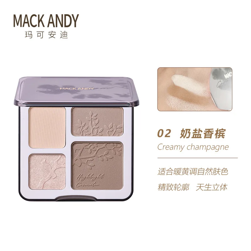 comprehensive plate matte brightening shadow nose shadow eye shadow pearlescent thin and glittering four colors contour compact