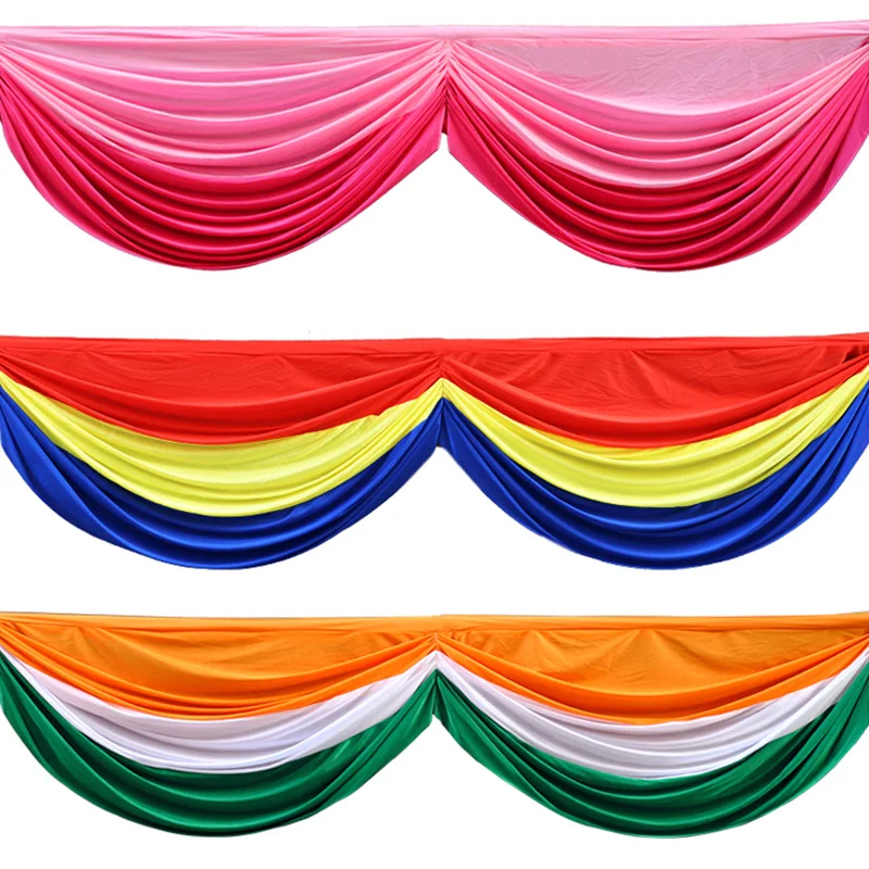 3m Tassels Swag Drape Valance Stage Background Swags For Backdrop Curtain Wedding Background Event Party Deco
