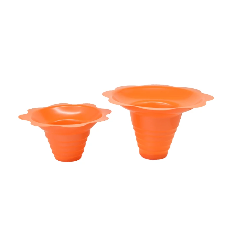 450ml(8oz) Colorful Flower Shaved Ice Cup Fruit Salad Dessert Easy Grip Plastic Cups