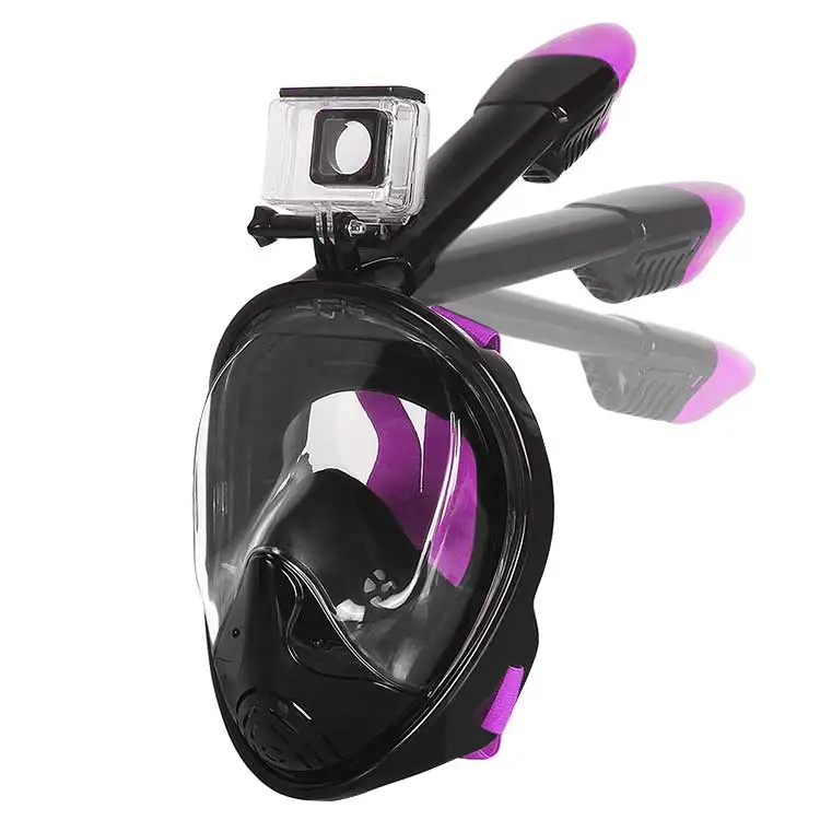 Silicone  Hot Sell Factory Best Price Panoramic 2023 Anti Fog Full Face Dive Smaco Crystal Seaview 180 Mask Snorkel