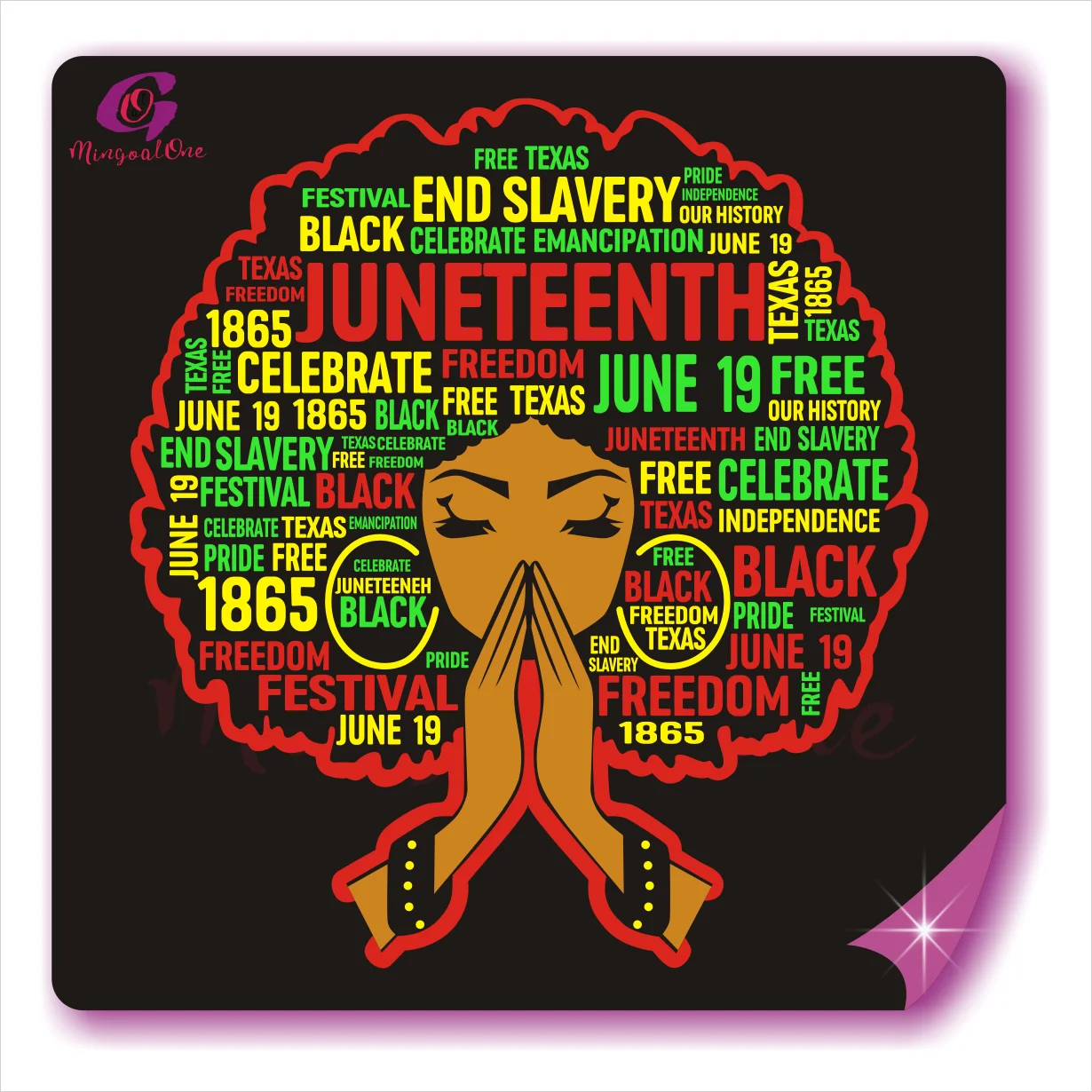 2023 Fashion New Customized Juneteenth Black Queen Design Heat Press Printing Transfer T shirt Vinyl Sticker