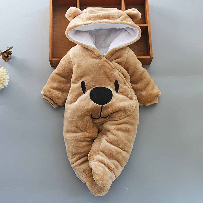 Winter Baby Clothes For Infant Girls Overalls Newborn Baby Wool Costume Romper For Baby Boys Jumpsuit Toddler Clothes 3m 6m 12m