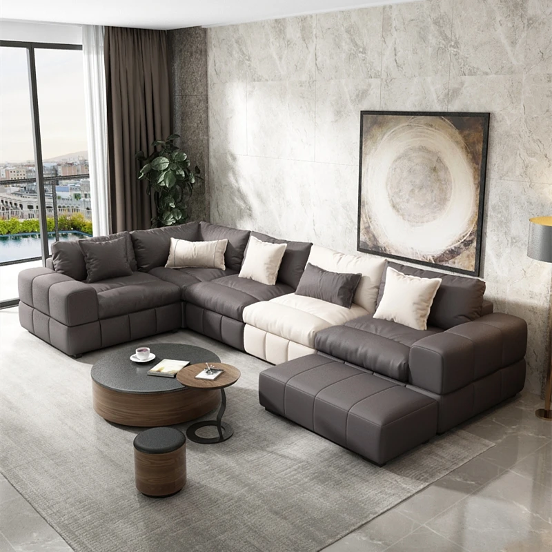 2024 modern Corner has music to play a function fabric living+room+sofas sectionals sofa set 7 seater