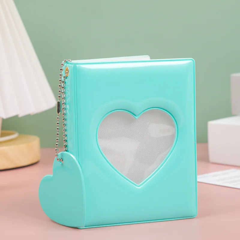 new Love hollow mirror 3-inch single frame Polaroid photo album star love bean album small card storage book