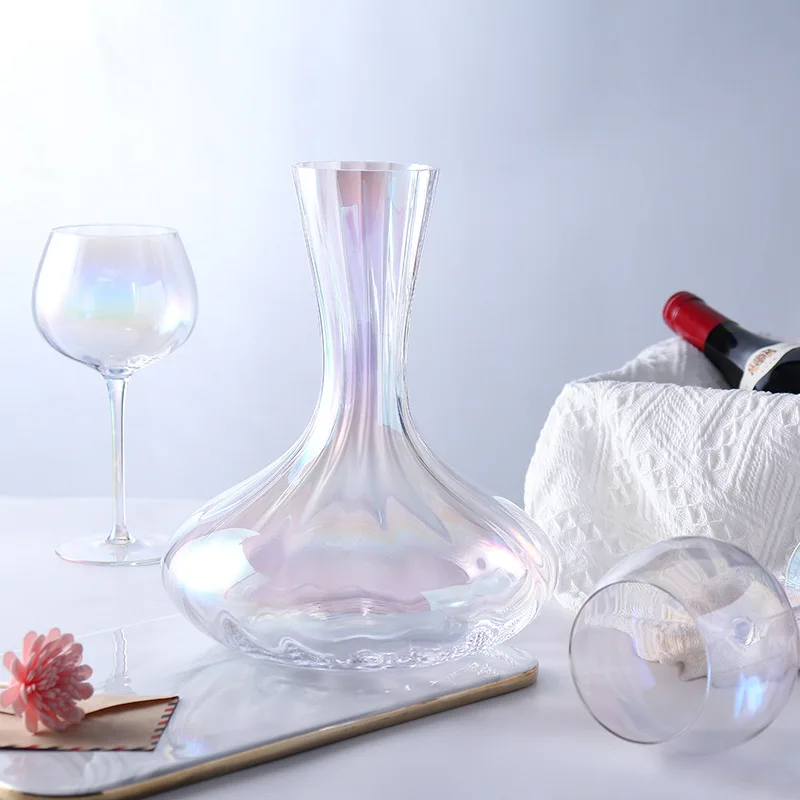 vasos de cristal copas de vino Hot Wine Testing Glass Wine Colored Glasses Rainbow Iridescent Wine Glass Set Of Crystal Cups