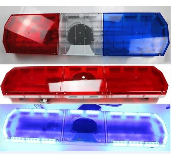 High bright  emergency vehicle ambulance led light bar with siren and speaker LED lightbar beacon with horn speaker and siren