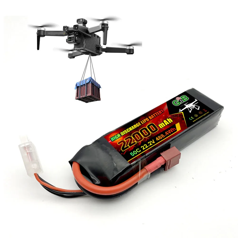 GEB 6S 12S 22 2 V 50C 100C 22000mAh FPV Дрон батарея 2500/27000/30000/33000/35000mAh твердотельный Аккумулятор для