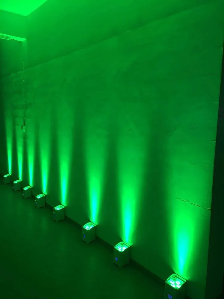 Winlite dmx wireless 4x6in1 rgbwa+uv  battery powered led par light uplights