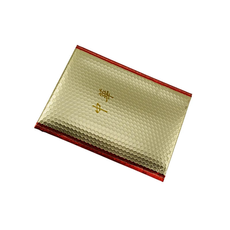 Small Business Postage Packaging Mailers Shockproof Courier Mailing Bags Gold Metallic Bubble Envelopes Custom Print