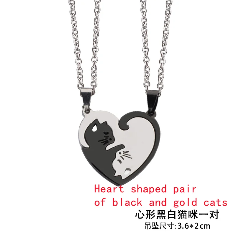 Europe and the United States fashion heart shaped pendant necklace Tanabata Festival gift necklace manufacturers direct sales