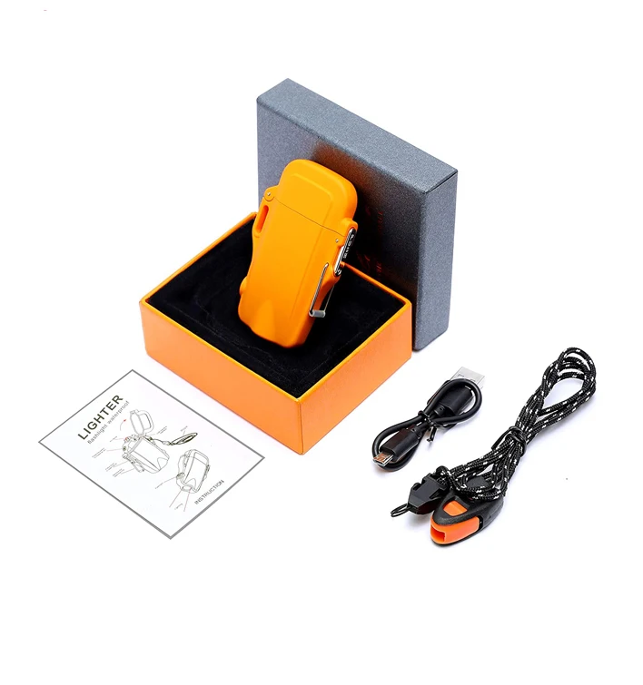 Водонепроницаемая беспламенная зажигалка с usb-портом и логотипом на заказ со вспышкой