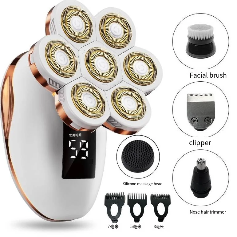 seven knife head self-service hairdresser Charging waterproof multi-functional shaving nose hair trimmer 7 in 1 Electric razor