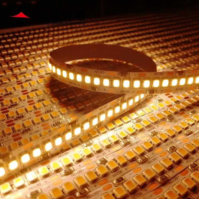 High quality 12v 24v 10mm ip20 indoor 2835 240led/m light led strip