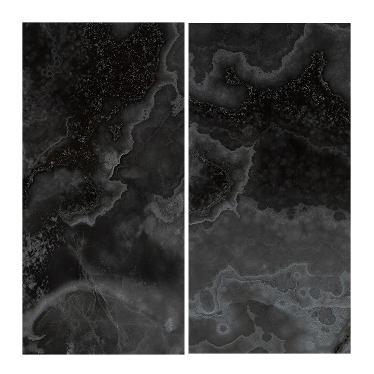 Foshan Factory 700x1500mm Polished Glazed Tile Black Porcelain Tiles With High Quality For Floor