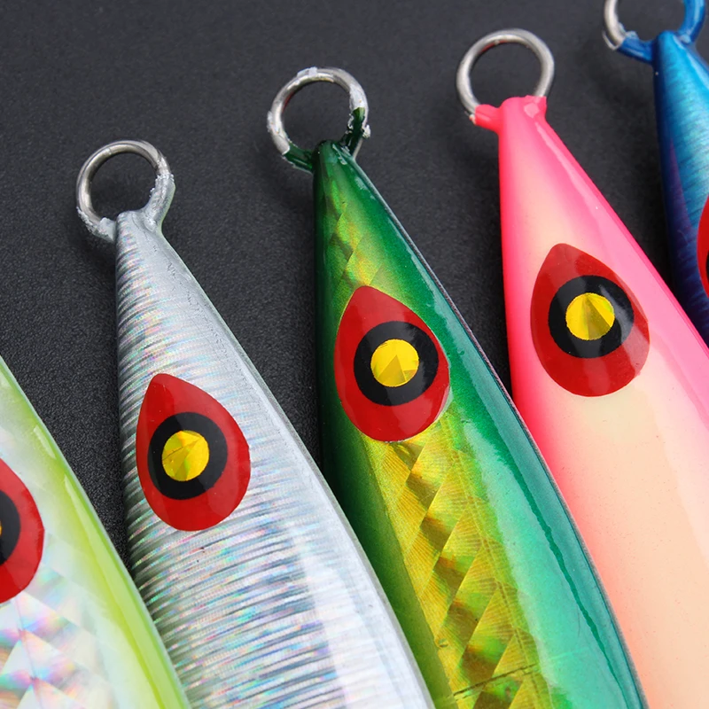 20/30/40/60/80/100/130/150//180/200/250/300/350G Metal Slow Jig Fishing Jigging Lure Lead Flat Fall Fishing Jigs