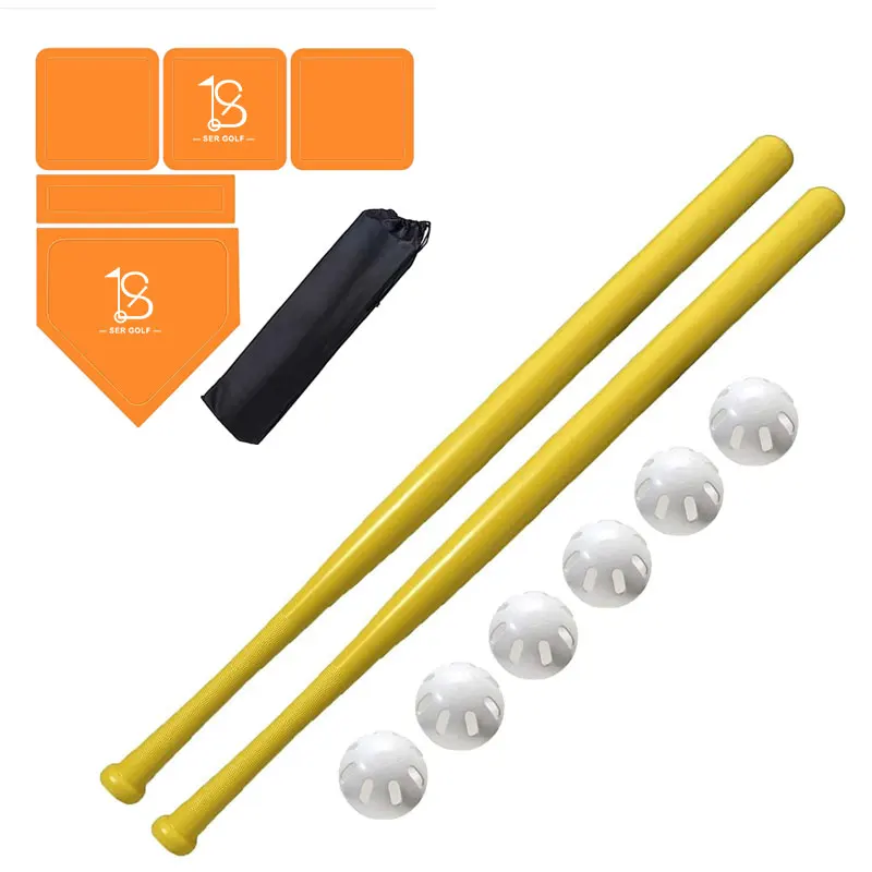 High Quality Baseballs Official Size Wiffle Ball Bat Gift Set Bundle Custom Wiffle Ball and Bat Set with Throw Down Bases