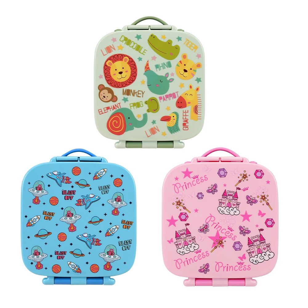Stackable Containers Bento Lunch Boxes Plastic Lunch Box for Kids and Adults Stainless Steel Liner