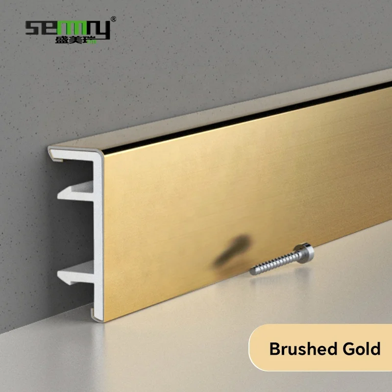 High Quality Metal Tile Profile Skirting Baseboard Cover Waterproof Stainless Steel Skirting wall skirting baseboard