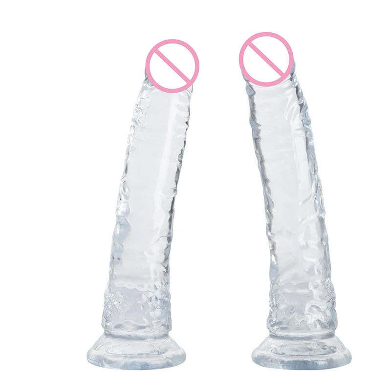 Factory Sales crystal crafts sex toys woman big Dildo 25cm silicone dick penis Masturbation stick sex toys for woman big size