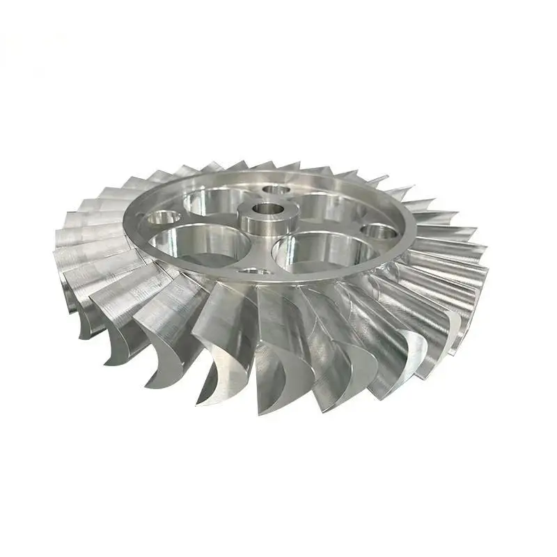 OEM Custom 5 Axis CNC Milling Parts Spiral Fan Blades Precision Aluminum Impeller for Aerospace and Automotive