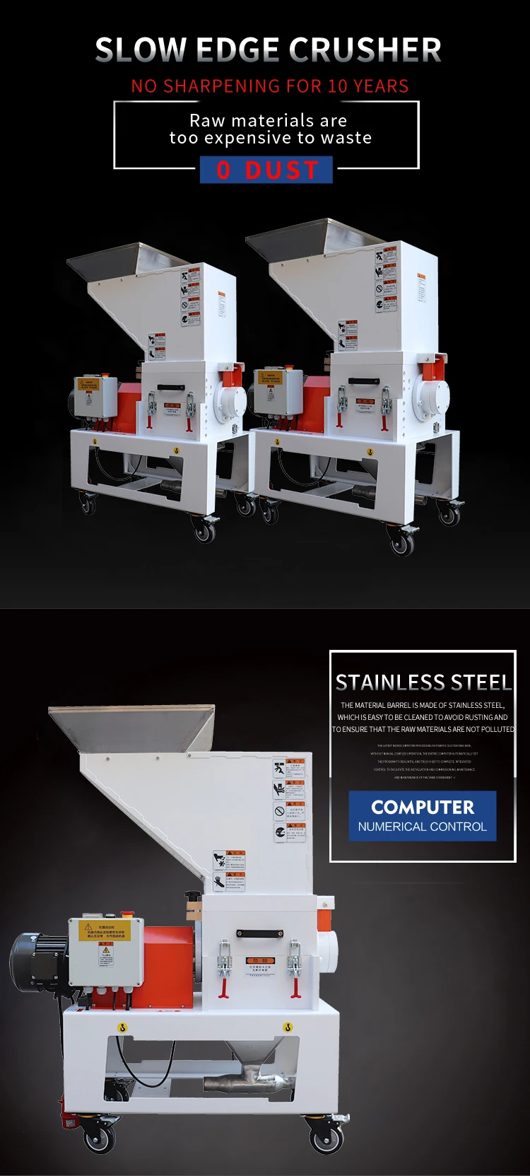 Function New type recycling plastic bottle PET piece bottle crusher recycling machine