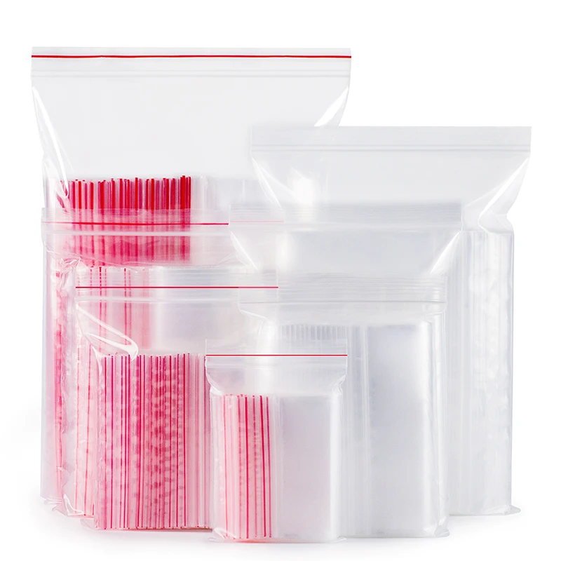 Transparent excellent toughness zipper bags