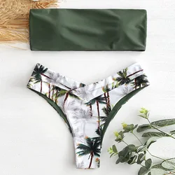 Fashion Show Sexy Two Pieces Swimwear Off Shoulder Young Girl Fitness Bikinis Transparents Bathe Suits