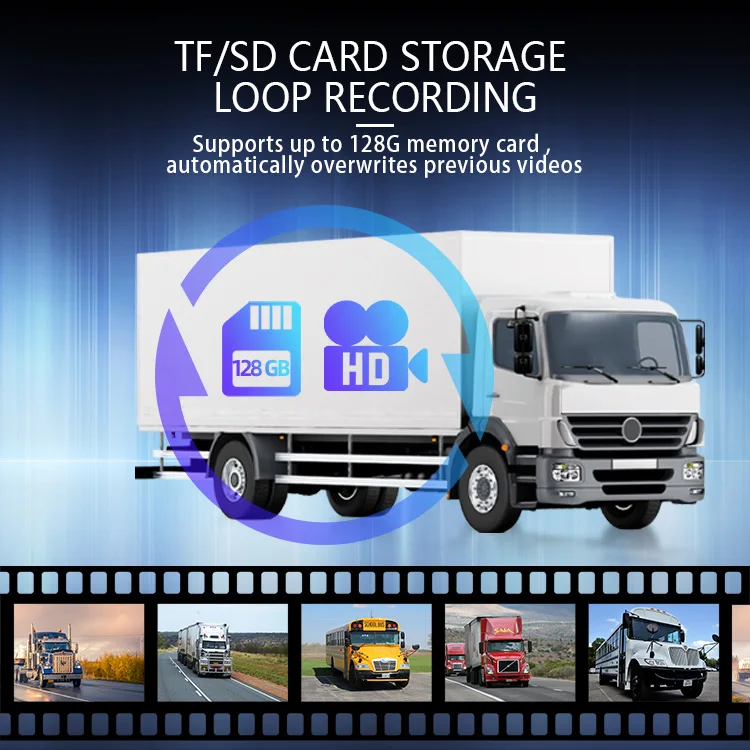 BSD 10.1 Inch 5 Channel AHD Monitor Video Recorder Reverse Rearview Camera for Truck Vehicle School Bus