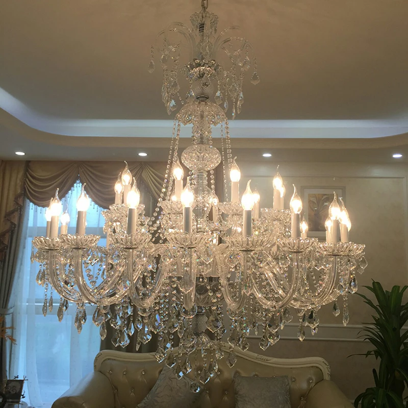 Popular Product Stairway Hotel Lobby Villa Living Room Modern Luxury K9 Crystal Chandelier pendant Light