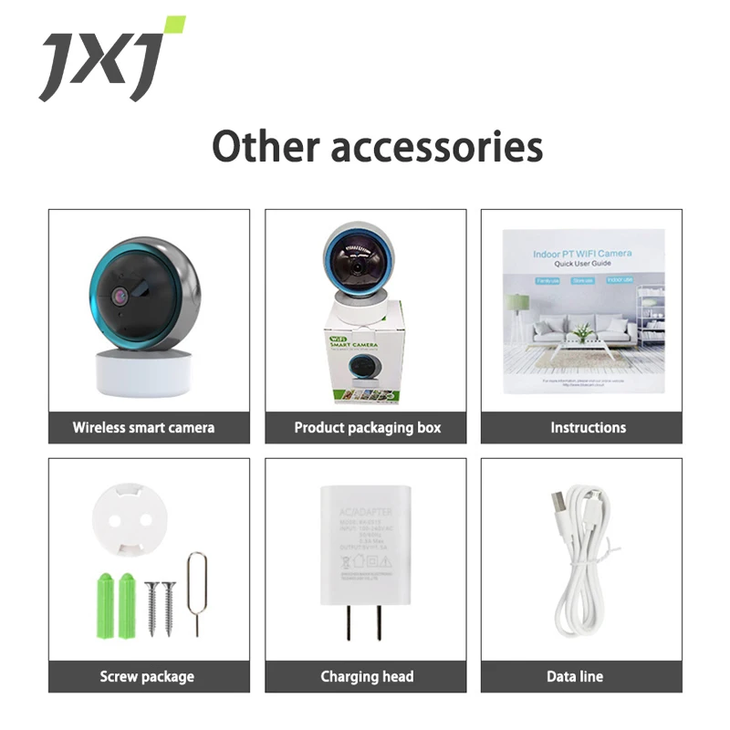 JXJ Fast Delivery Hot HD 2MP Wireless Wifi Home Network Mini Analog Digital Camera IP Office Webcam Pet Baby Elder Care Monitor