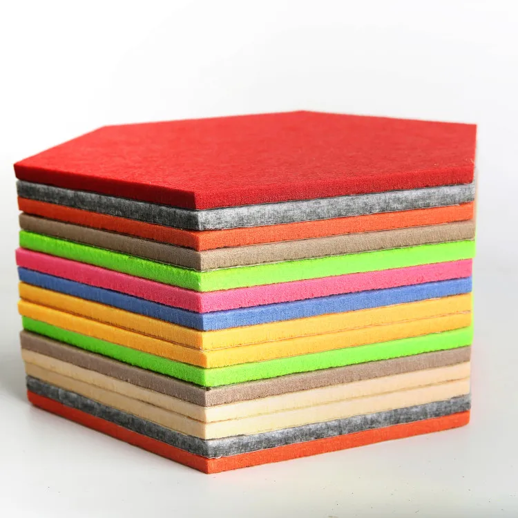 9mm Decorative Soundproof Honeycomb Studio WPC 3D Outdoor Foam Felt Polyester Acoustic Panels